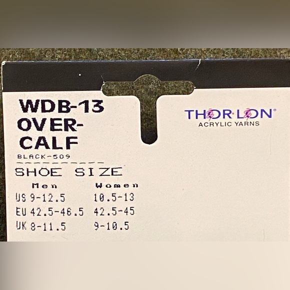 NEW-Thorlos Wellington/Uniform/Boot Socks, Unisex Men 9-12.5 Women 10.5-13 Black - Picture 4 of 5